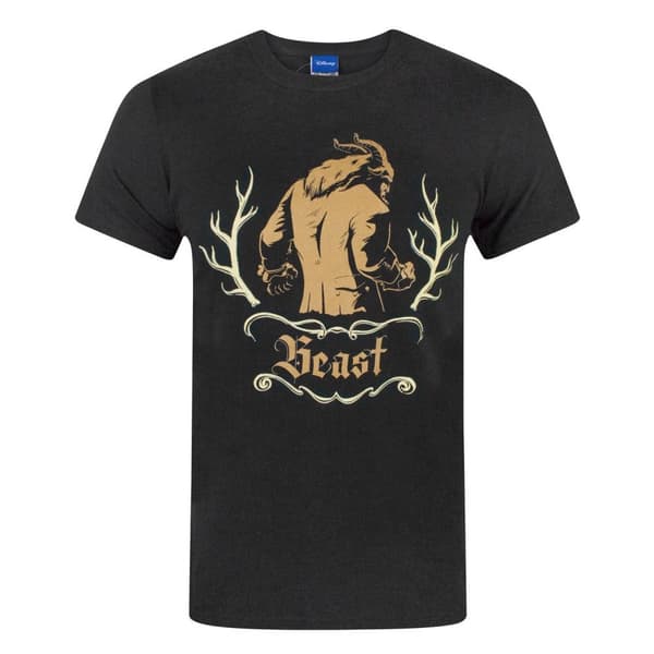 Disney Skønheden og Udyret T-shirt til mænd Black S