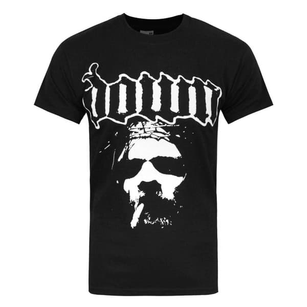 Down Official Mens Face T-Shirt Black 2XL