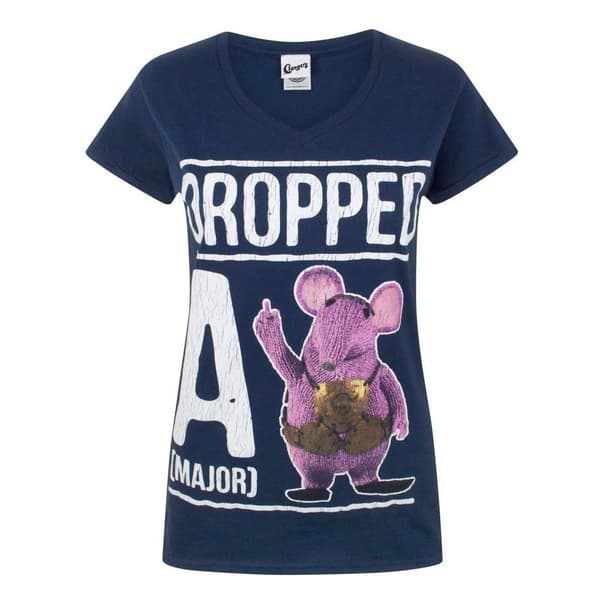 Clangers Womens/Ladies Dropped A Major Clanger T-Shirt Navy S