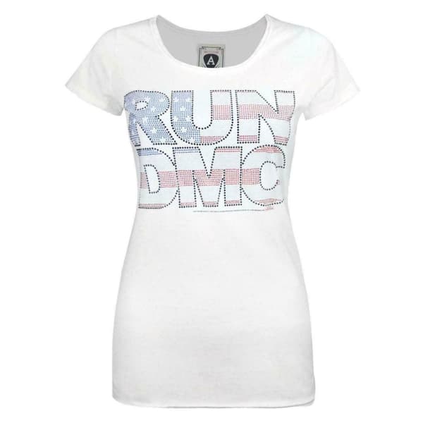 Amplified Kvinnor/Damer Run DMC USA Diamante T-Shirt