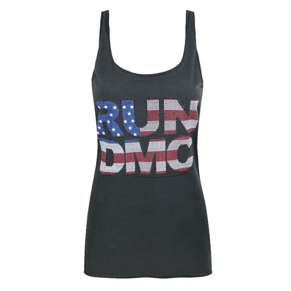 Amplified Kvinnor/Damer Run DMC USA Diamante Tank Top