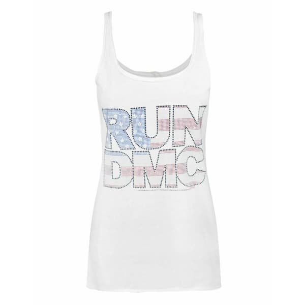 Amplified Kvinnor/Damer Run DMC USA Diamante Tank Top