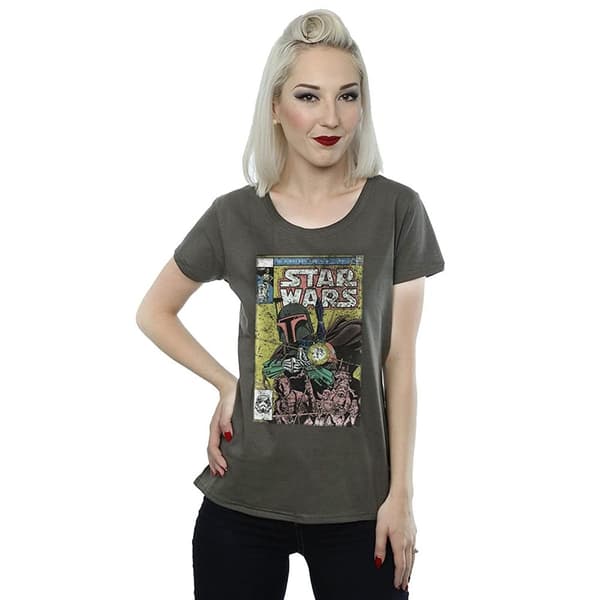 Star Wars Boba Fett tegneserie T-shirt til kvinder/damer