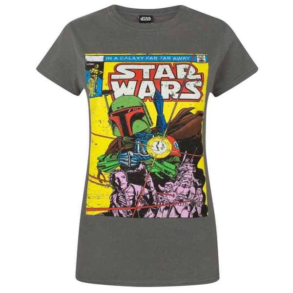 Star Wars Boba Fett tegneserie T-shirt til kvinder/damer