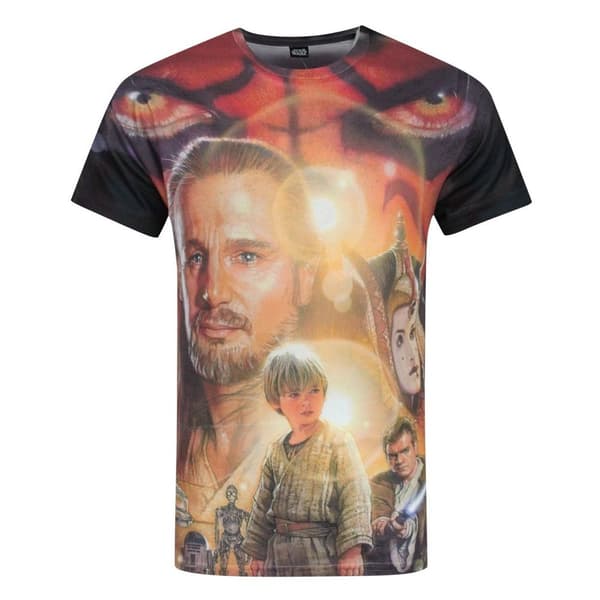 Star Wars Mens Phantom Menace Sublimation T-Shirt Multicoloured S