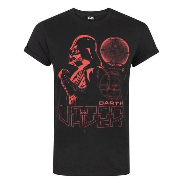 Star Wars Mens One Darth Vader T-Shirt Black/Red S