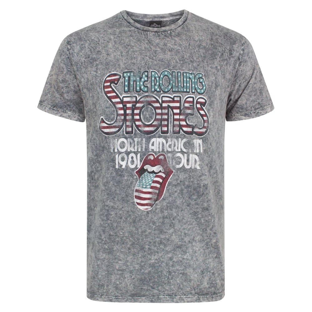 The Rolling Stones T-shirt för män med Acid Wash