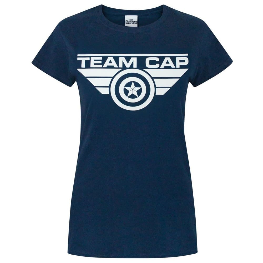 Captain America Kvinnor/Damer Civil War Team Cap T-Shirt