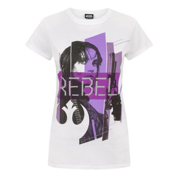 Star Wars Womens/Ladies Rogue One Rebel T-Shirt White XL