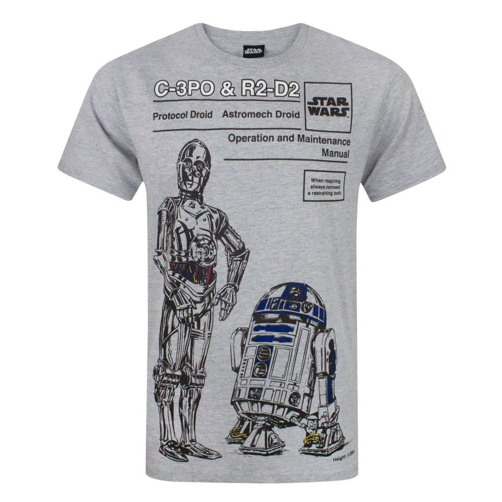 Star Wars C-3PO och R2-D2 T-Shirt för män