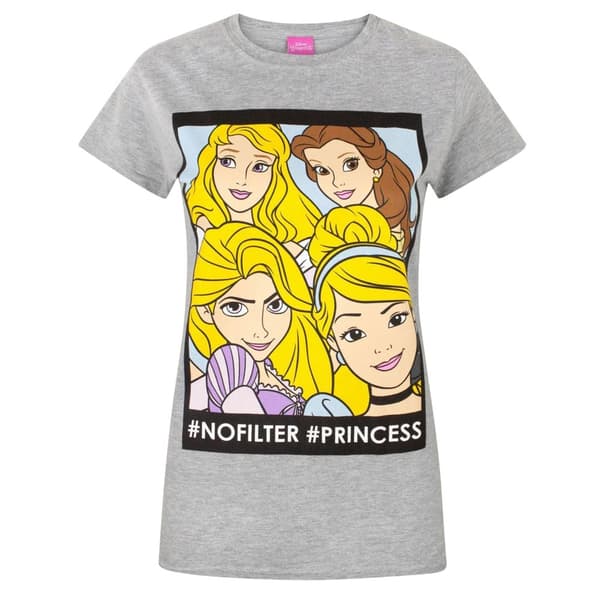Disney Womens/Ladies Princess No Filter T-Shirt