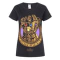 Miniatyrbild 1 av 2: Marvel Kvinnor/Damer Avengers Infinity War Thanos Infinity Gauntlet T-Shirt