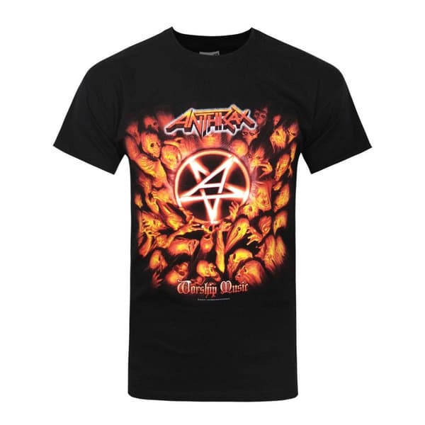 Anthrax Worship Musik T-Shirt för män Black S