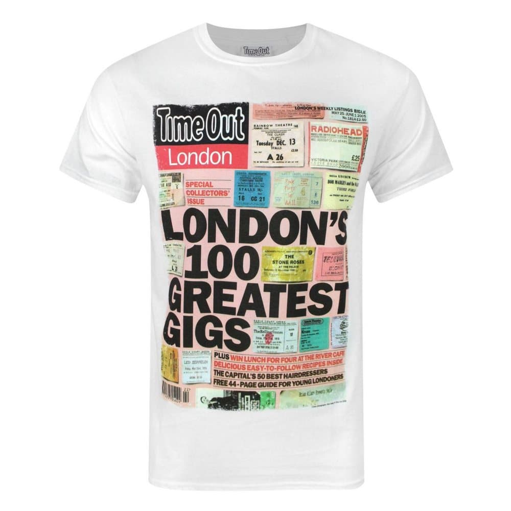 Time Out T-shirt med Londons 100 största spelningar för män