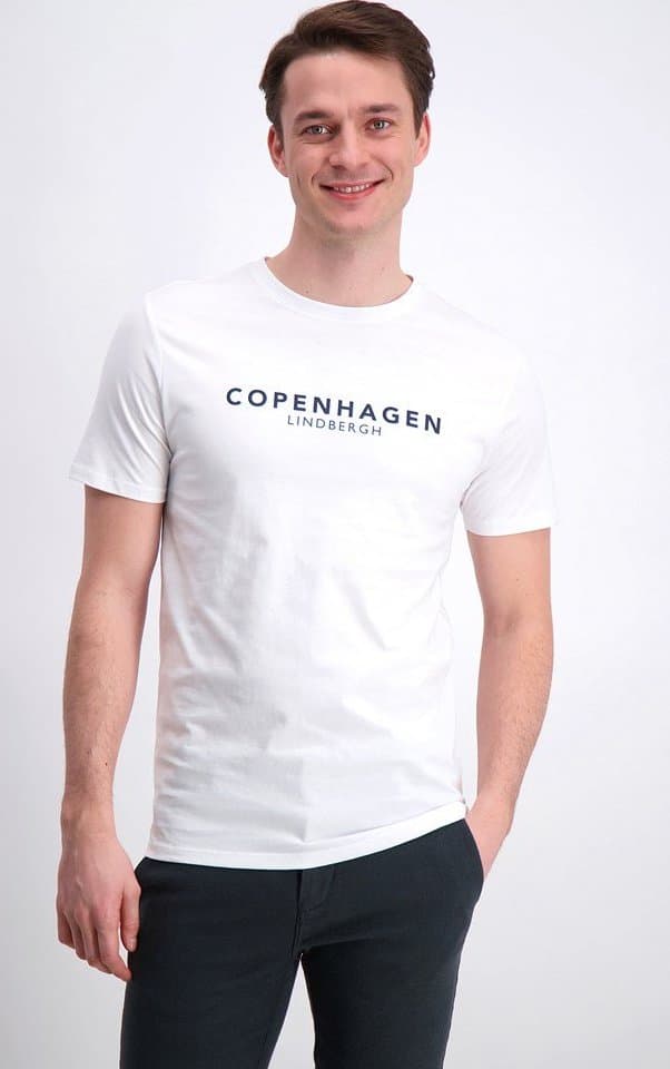 Lindbergh White - T-shirt 30-400139 Logoprint
