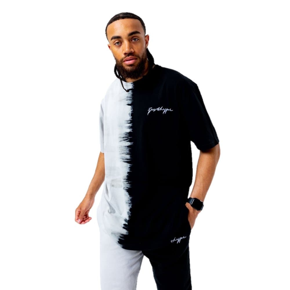 Hype Splice Tie Dye Oversized T-Shirt för män