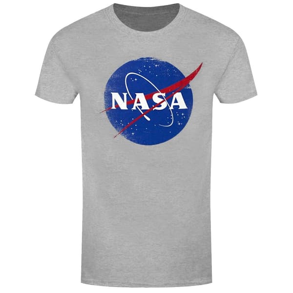NASA T-shirt med nödställd logotyp för män
