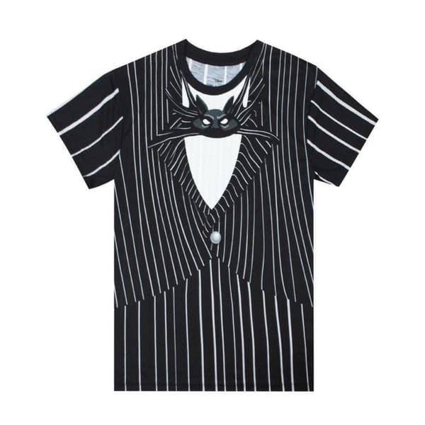 Nightmare Before Christmas Jack Skellington Cosplay T-shirt til mænd