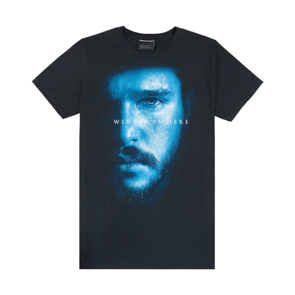 Game of Thrones Mens Jon Snow Winter Is Here T-Shirt