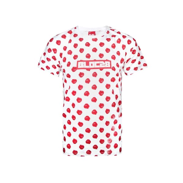 Bloc 28 Mens Fist Pattern Disney T-Shirt Red/White XL