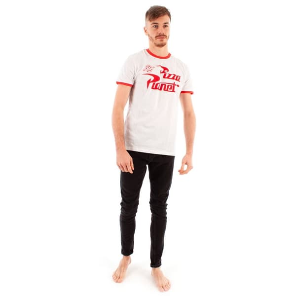 Toy Story Mens Ringer Pizza Planet T-Shirt