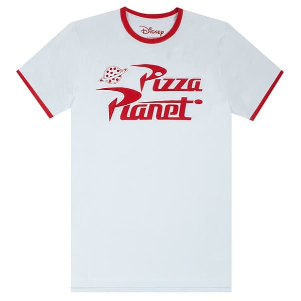 Toy Story Mens Ringer Pizza Planet T-Shirt