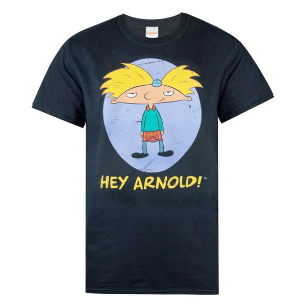 Nickelodeon Mens Hey Arnold T-Shirt Black S