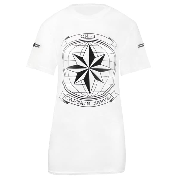 Captain Marvel Womens/Ladies Star Insignia And Globe T-Shirt