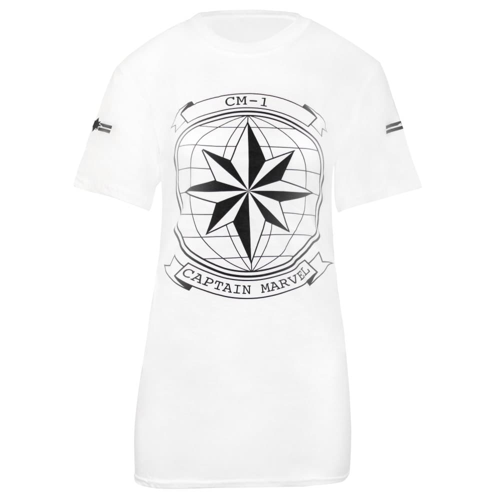 Captain Marvel Kvinnor/Damer Star Insignia och Globe T-Shirt