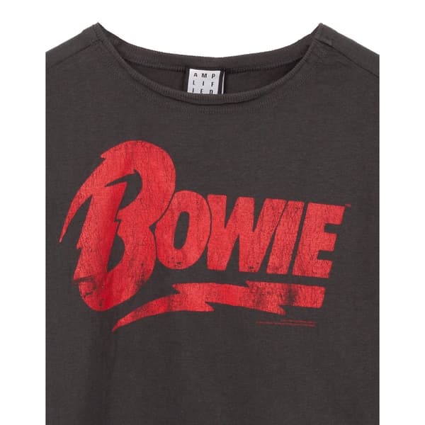 Amplified Kvinnor/Damer David Bowie Logo Cropped T-Shirt