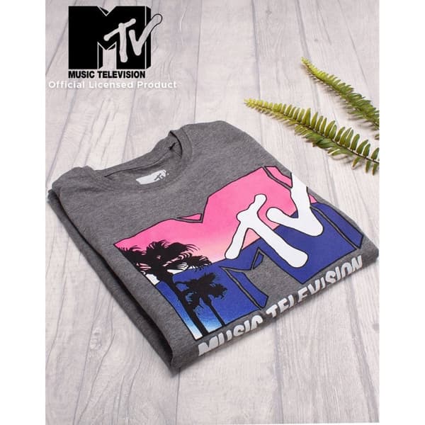 MTV Womens/Ladies Logo Palm Tree T-Shirt