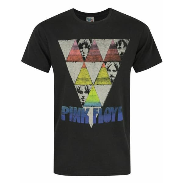 Junk Food Trianglar Pink Floyd T-Shirt för män Charcoal S