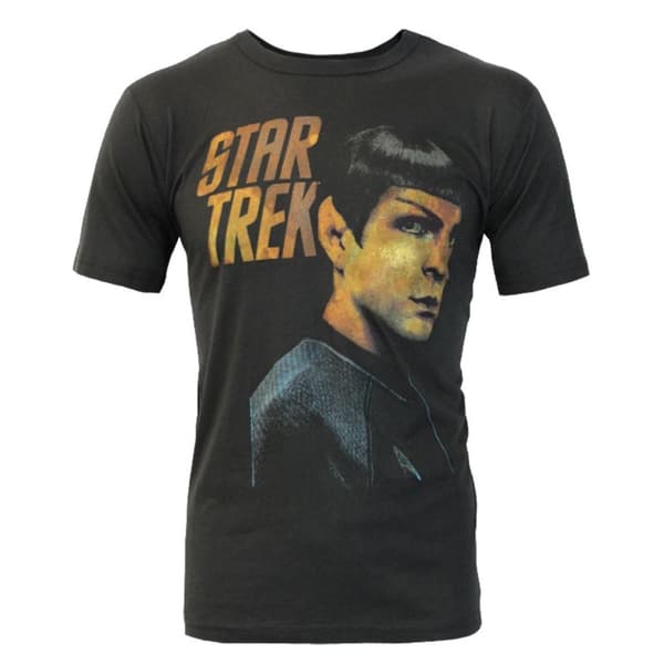 Junk Food Mens Portrait Spock Star Trek T-Shirt
