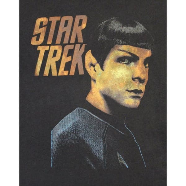 Junk Food Mens Portrait Spock Star Trek T-Shirt