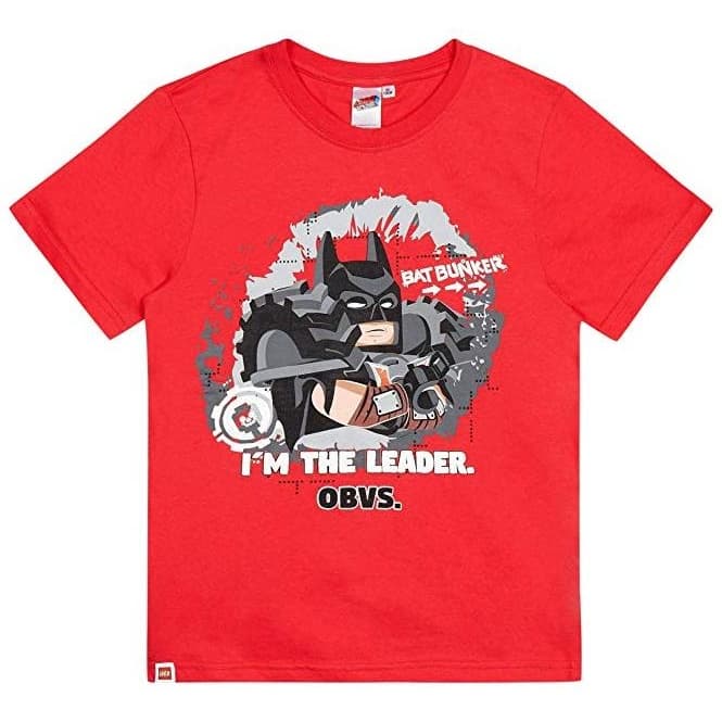 Lego Movie 2 Boys Batman I'm The Leader Obvs T-shirt