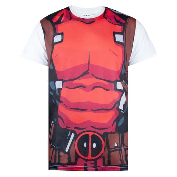 Deadpool T-shirt med kostume til mænd