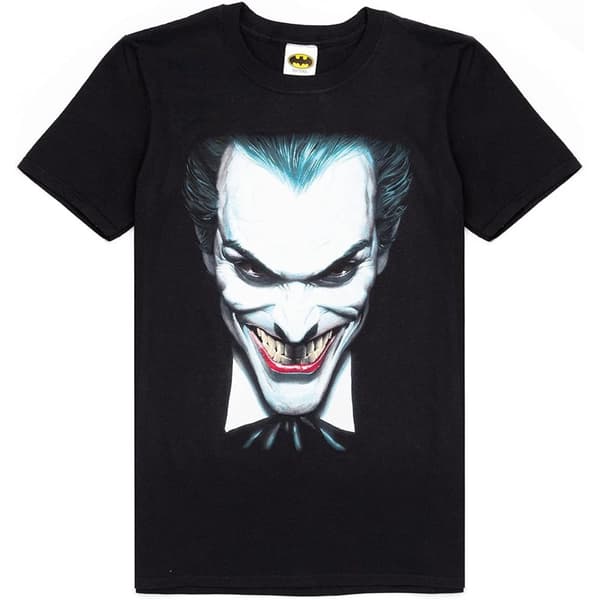 The Joker Mens Face T-Shirt Black L