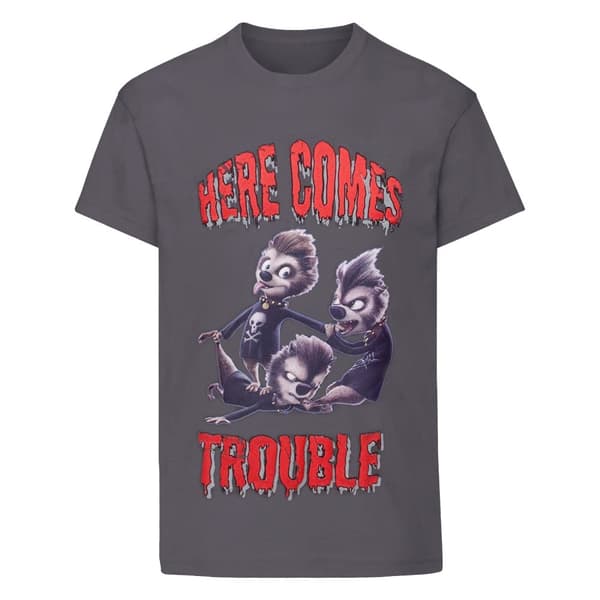Hotel Transylvania Drenge Her kommer ballade T-shirt Grey 7-8 Years