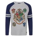 Miniatyrbilde 1 av 5: Harry Potter Mens Hogwarts Raglan Top