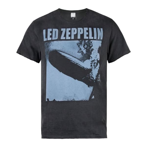 Amplified Led Zeppelin Tour 77 Mens T-shirt Charcoal S