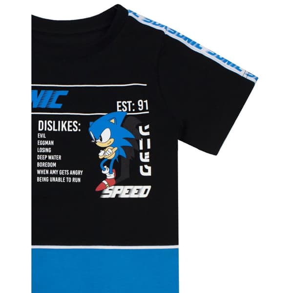 Sonic The Hedgehog Boys Gaming Statistics T-Shirt