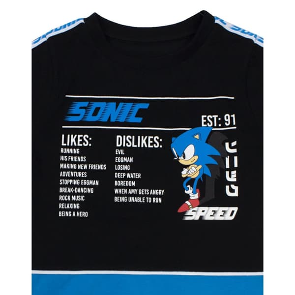 Sonic The Hedgehog Boys Gaming Statistics T-Shirt