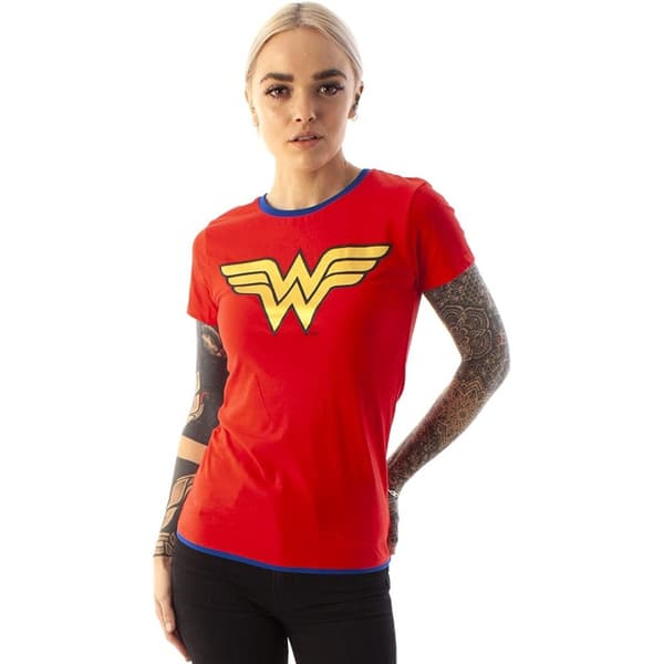 Wonder Woman Womens/Ladies Metallic Logo T-Shirt