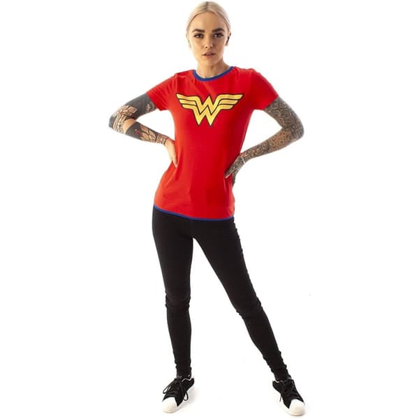Wonder Woman Womens/Ladies Metallic Logo T-Shirt