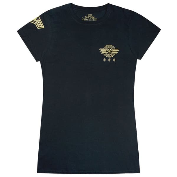 Captain Marvel Kvinnor/Damer Shield Pocket Placement T-Shirt