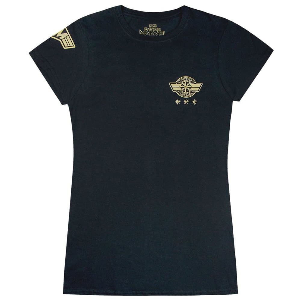 Captain Marvel Kvinnor/Damer Shield Pocket Placement T-Shirt