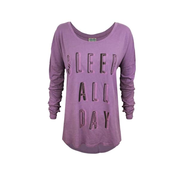 Junk Food Womens/Ladies Sleep All Day Rock All Night Oversized Top