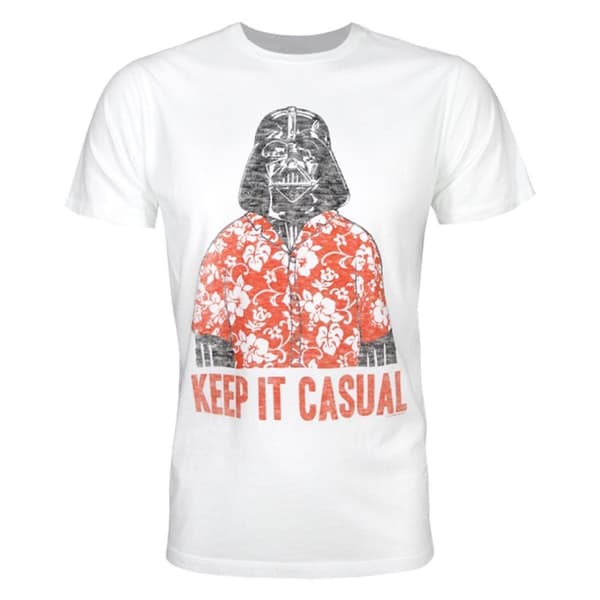 Star Wars Darth Vader Casual T-Shirt för män White S