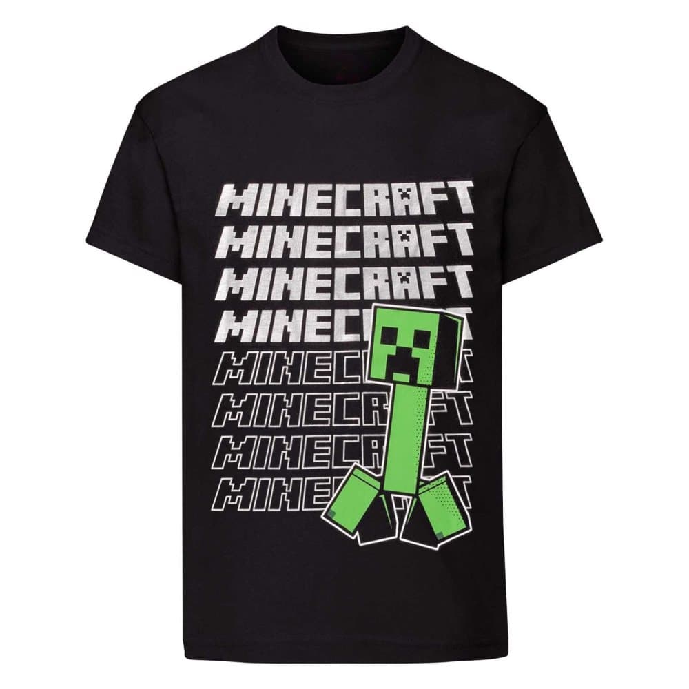 Minecraft T-shirt med upprepad logotyp för barn/barn