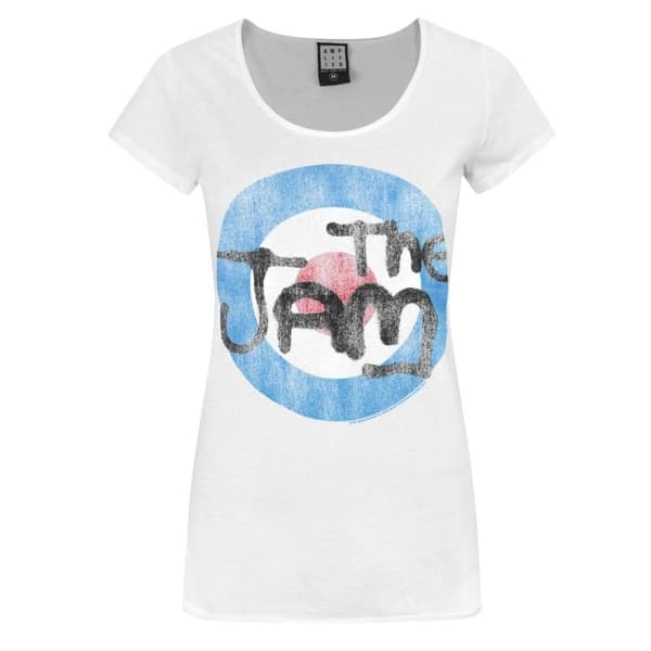 Amplified Womens/Ladies The Jam Logo T-Shirt White XS
